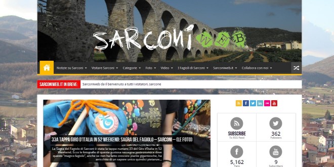 Nuova veste grafica per il sito di Sarconiweb.it